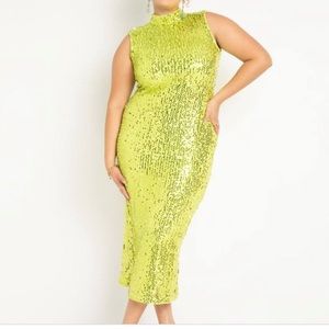 Eloquii Sequins Netting Dress